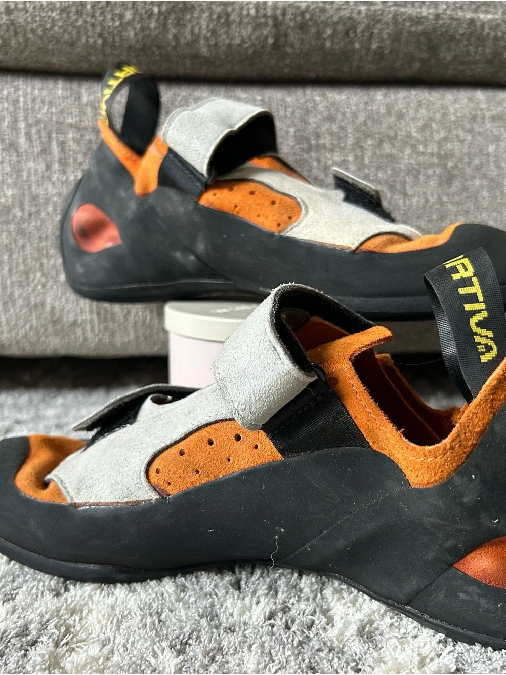 La Sportiva Jekyl VS Orange and Gray Climbing Shoes